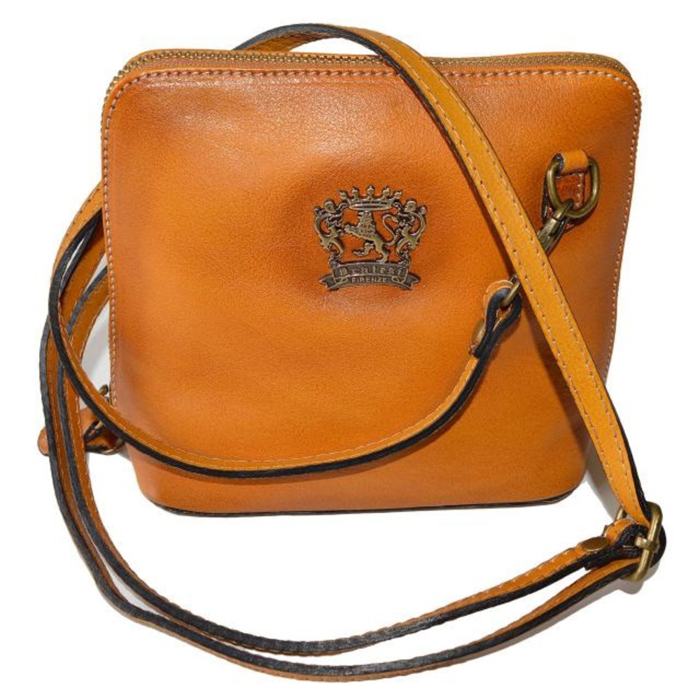 PRATESI FIRENZE Purse Crossbody Style Bruce Volterra in Cognac NWT